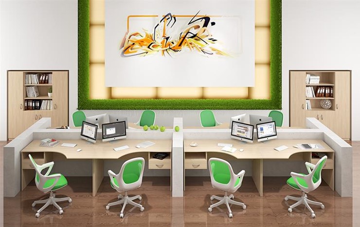 Комплект офисной мебели SIMPLE с эргономичными столами и тумбами в Мурманске - изображение 6